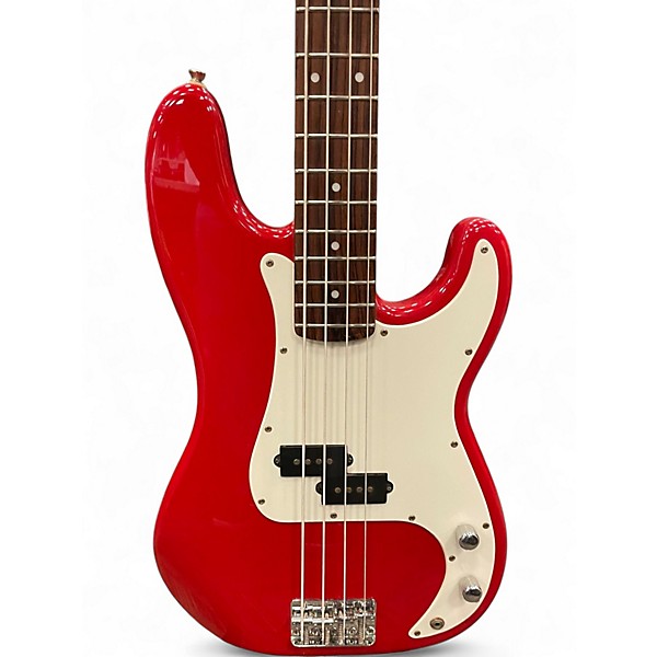 Used 2001 Squier Affinity Precision Bass Dakota Red Electric Bass Guitar