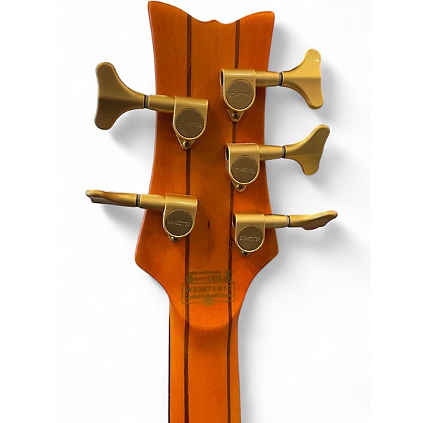 Used 2023 Schecter Guitar Research Stiletto Studio 5 String Fretless Natural Electric Bass Guitar