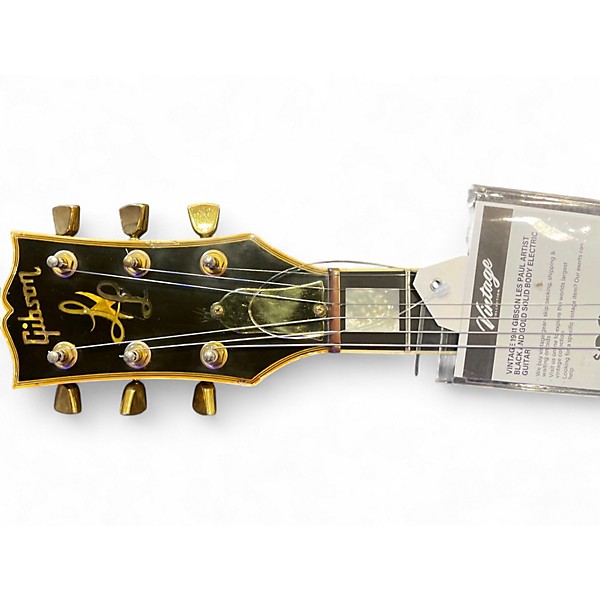 Vintage 1981 Gibson les paul artist Black and Gold Solid Body Electric Guitar