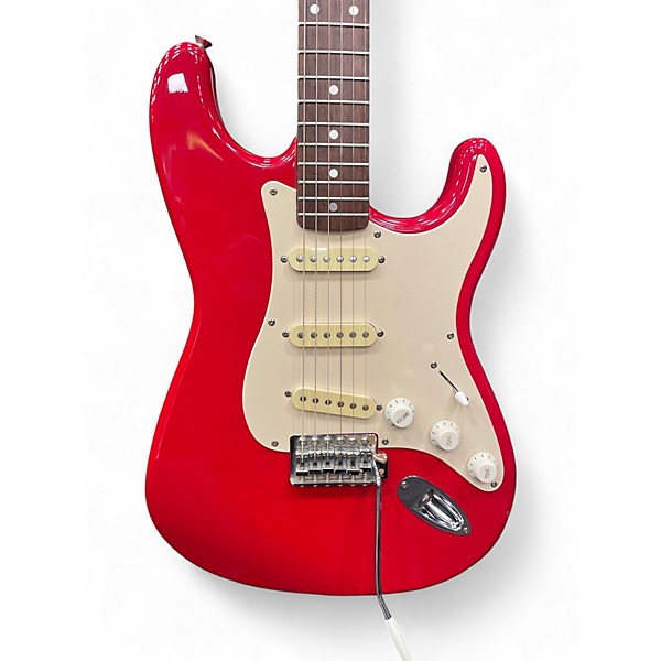 Used Squier Affinity Stratocaster Candy Apple Red Solid Body Electric Guitar