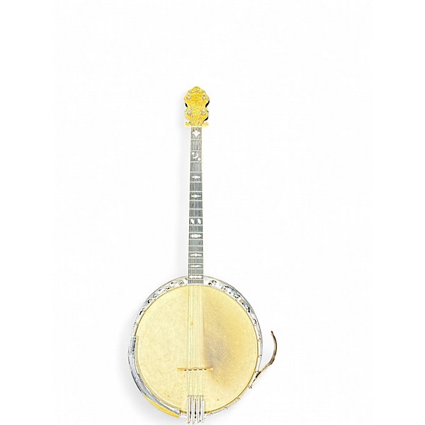 Vintage 1930s Bacon & Day Medalist Silver Bell Sunburst Banjo