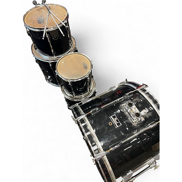 Used Pearl 5 Piece Export PIANO BLACK Drum Kit