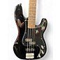 Used 2020 Squier Affinity Precision Bass Black Electric Bass Guitar