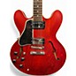 Used 2012 Gibson Custom Shop ES335 Left Handed Satin Red Hollow Body Electric Guitar