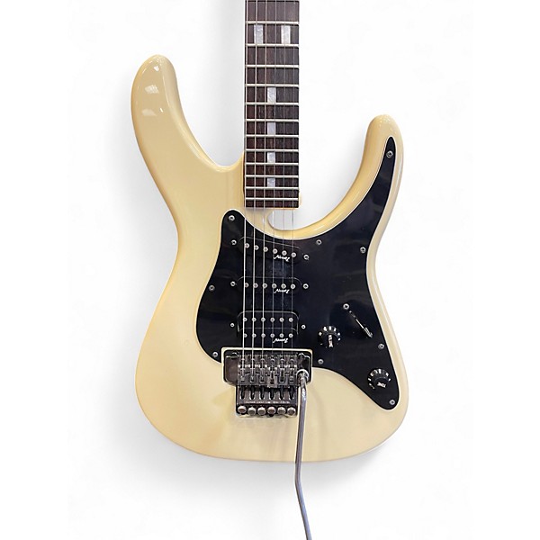 Used Alvarez dana scoop la Antique Ivory Solid Body Electric Guitar