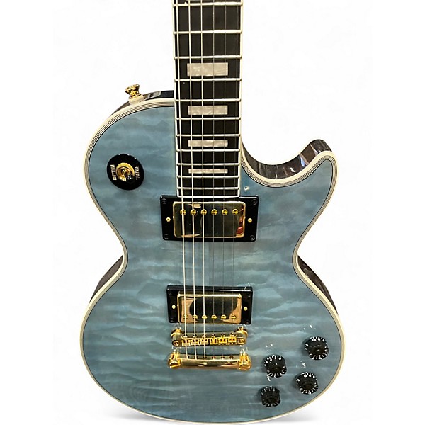 Used Epiphone Les Paul Custom Ocean Blue Solid Body Electric Guitar