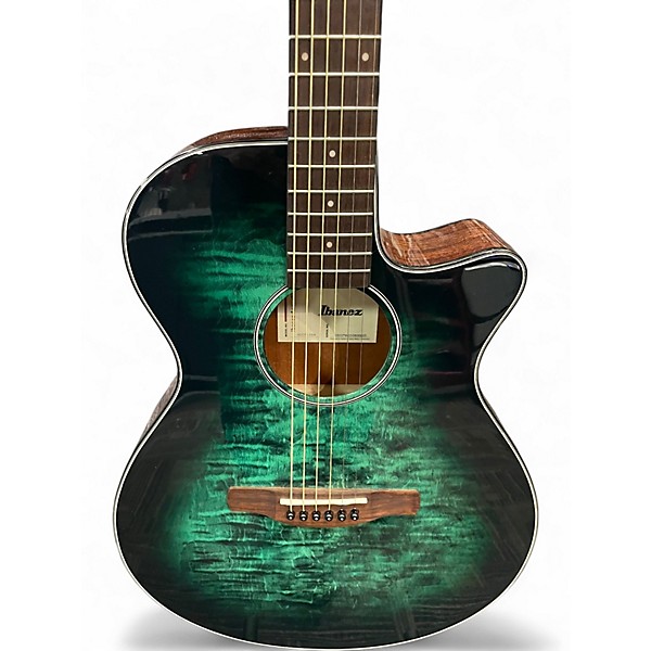 Used Ibanez AEG70 EBH Emerald Green Acoustic Electric Guitar