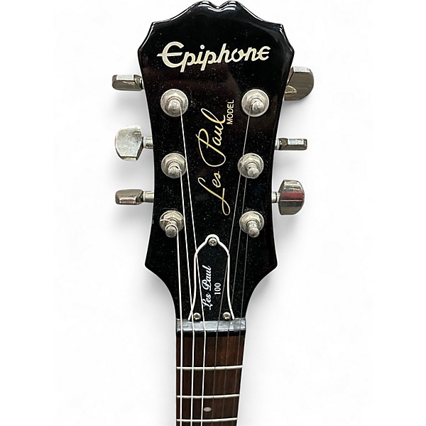 Used Epiphone Les Paul 100 Bolt On Ebony Solid Body Electric Guitar