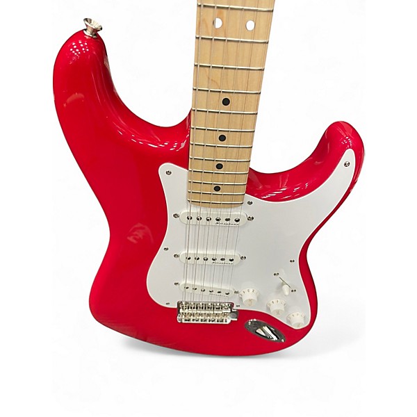 Used Fender Artist Series Eric Clapton Stratocaster Torino Red Solid Body Electric Guitar