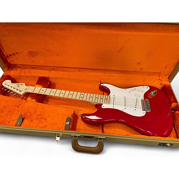 Used Fender Artist Series Eric Clapton Stratocaster Torino Red Solid Body Electric Guitar