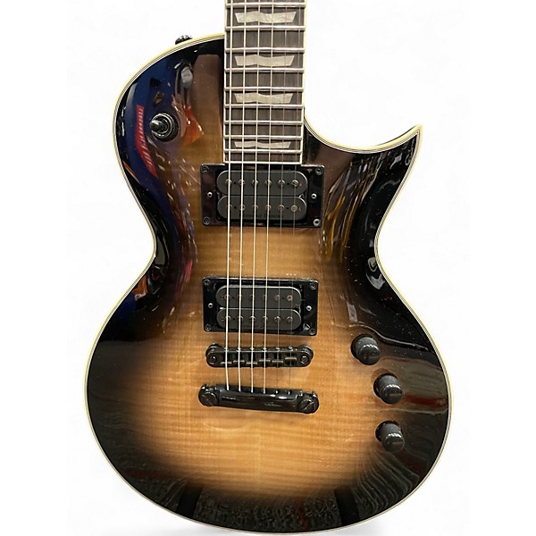 Used ESP LTD EC1000 Deluxe Amber burst Solid Body Electric Guitar