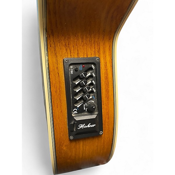 Used Hohner HAB-40N Natural Acoustic Bass Guitar