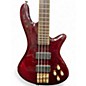Used Schecter Guitar Research Stiletto Elite 4 String Crimson Red Burst Electric Bass Guitar