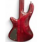 Used Schecter Guitar Research Stiletto Elite 4 String Crimson Red Burst Electric Bass Guitar