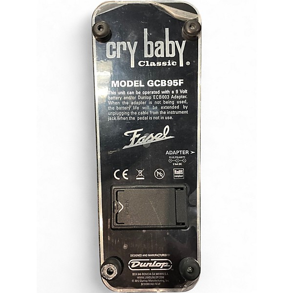 Used Dunlop GCB95F Crybaby Classic Wah With Fasel Inductor Effect Pedal