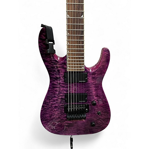 Used Jackson SLATXSDQ Trans Purple Quilted Solid Body Electric Guitar
