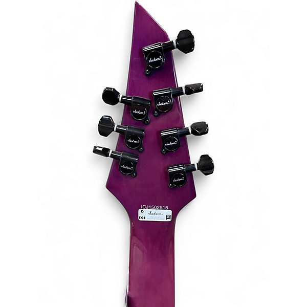 Used Jackson SLATXSDQ Trans Purple Quilted Solid Body Electric Guitar