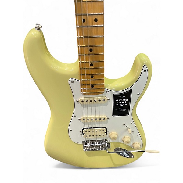 Used Fender Player II stratacaster TV Yellow Solid Body Electric Guitar