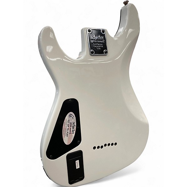 Used Schecter Guitar Research Demon 7 String White Solid Body Electric Guitar