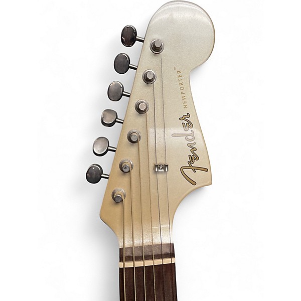 Used Fender Newporter Player Arctic White Acoustic Electric Guitar
