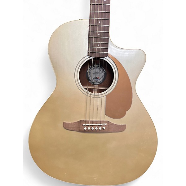 Used Fender Newporter Player Arctic White Acoustic Electric Guitar