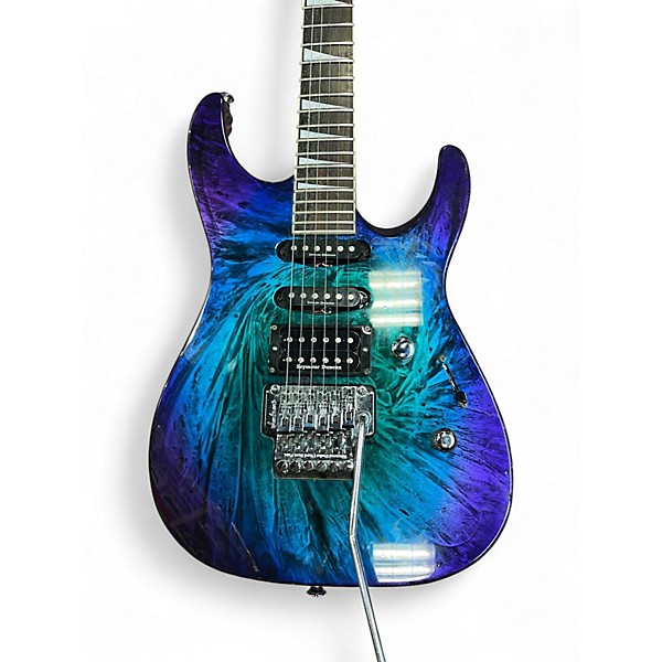 Used Jackson EERIE DESS SL3 HSS SWIRL PURPLE GREEN BLUE SWIRL Solid Body Electric Guitar