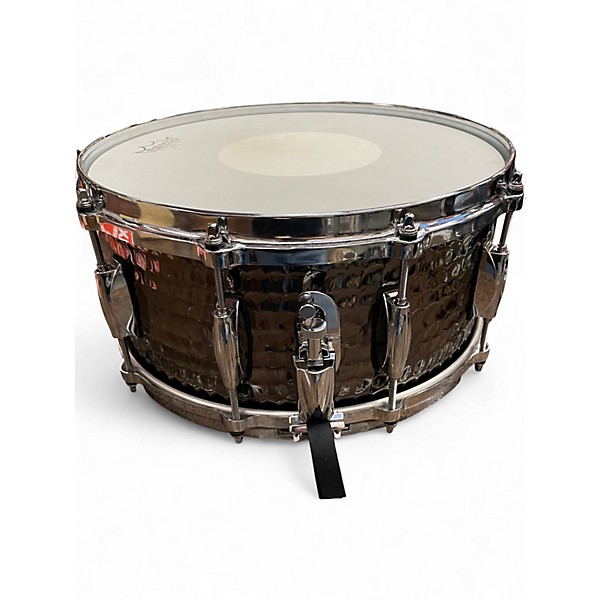 Used Gretsch Drums 14X6.5 Hammered Steel Black Nickel Snare Drum
