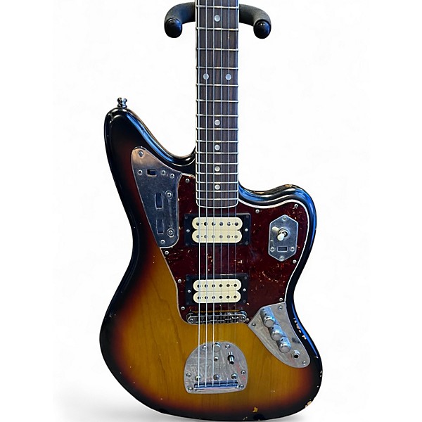 Used Fender KURT COBAIN ROAD WORN JAGUAR 3 Tone Sunburst Solid Body Electric Guitar