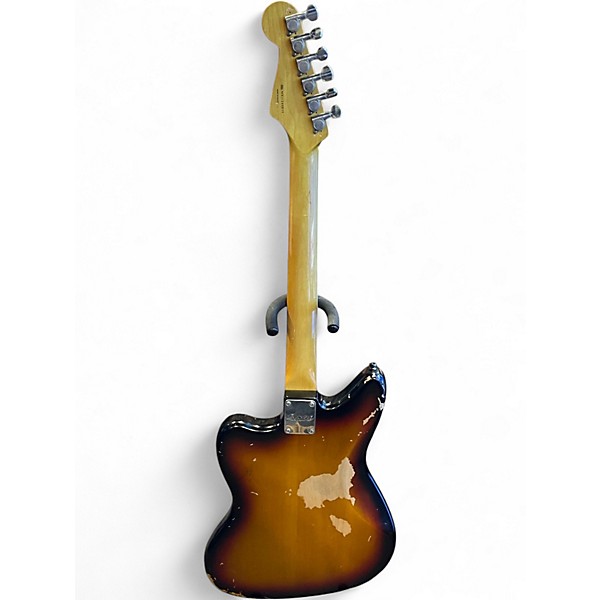 Used Fender KURT COBAIN ROAD WORN JAGUAR 3 Tone Sunburst Solid Body Electric Guitar