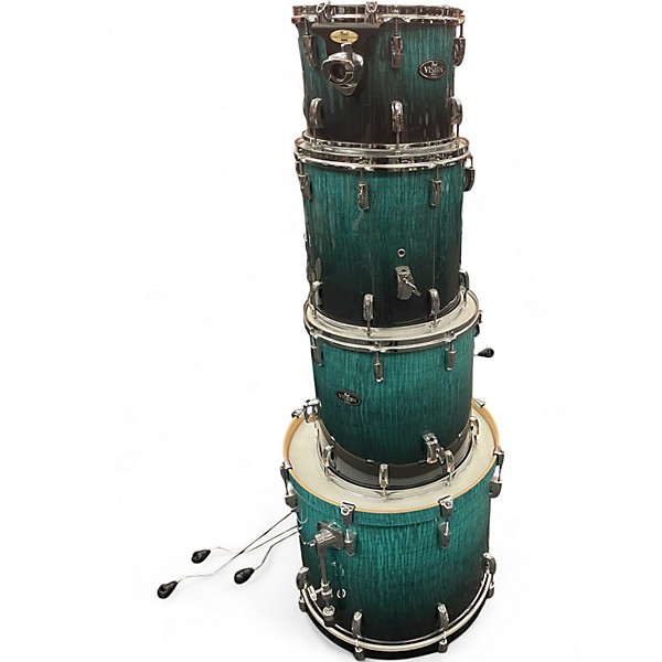 Used Pearl 7 Piece Vision Birch Blue Fade Drum Kit