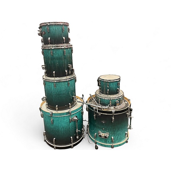 Used Pearl 7 Piece Vision Birch Blue Fade Drum Kit