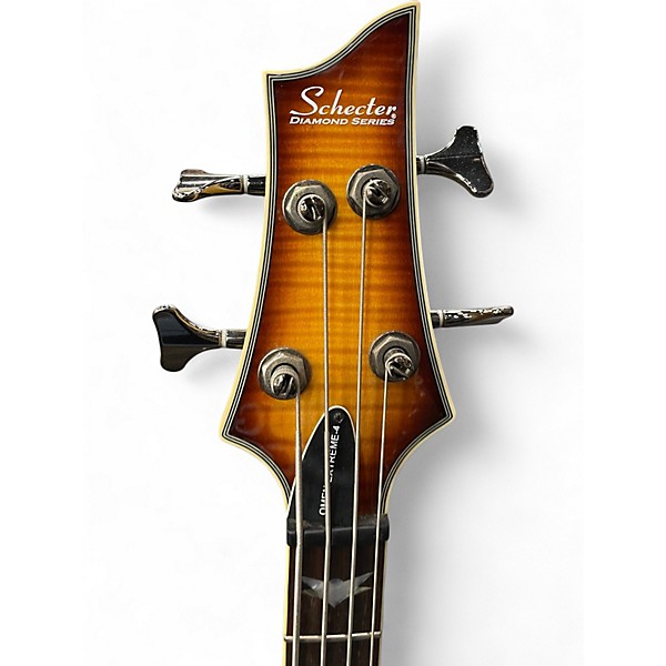 Used Schecter Guitar Research Omen Extreme 4 String Vintage Sunburst Electric Bass Guitar