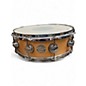 Used 2000s DW 14X4 Collectors Series Piccolo Satin Natural Maple Snare Drum thumbnail