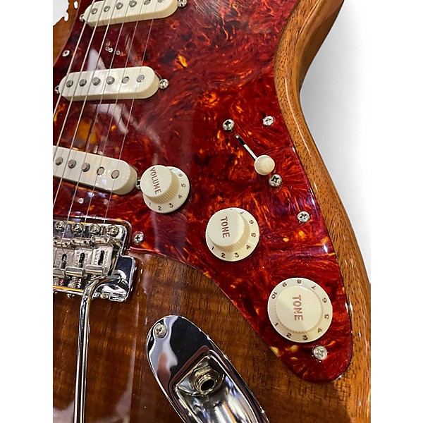 Used 2020 Fender Artisan Koa Thinline Stratocaster Aged Natural Hollow Body Electric Guitar