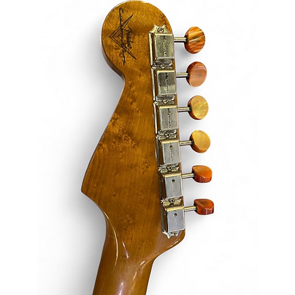 Used 2020 Fender Artisan Koa Thinline Stratocaster Aged Natural Hollow Body Electric Guitar