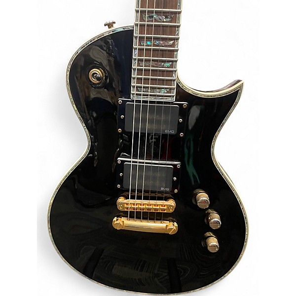 Used ESP LTD EC1000 Deluxe Black Solid Body Electric Guitar