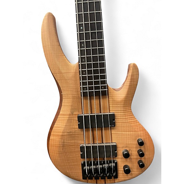 Used ESP LTD B1005 Deluxe Natural Electric Bass Guitar
