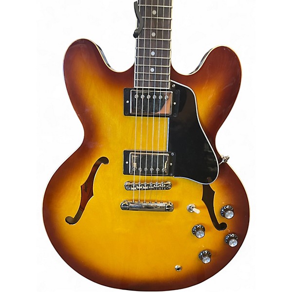 Used Epiphone ES 335 Inspired by Gibson Iced Tea Burst Hollow Body Electric Guitar
