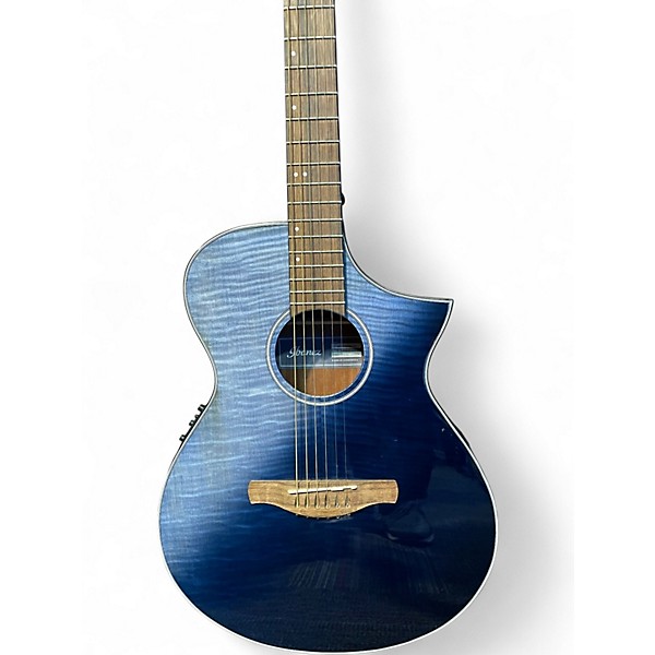 Used Ibanez AEWC32FM Ocean Blue Acoustic Electric Guitar