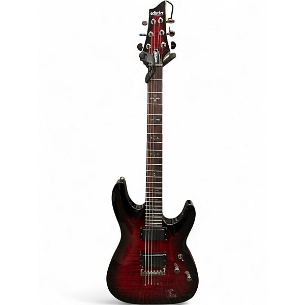 Used Schecter Guitar Research Demon 6 RED Solid Body Electric Guitar