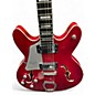 Used Hagstrom SUPER VIKING LEFTY Red Hollow Body Electric Guitar