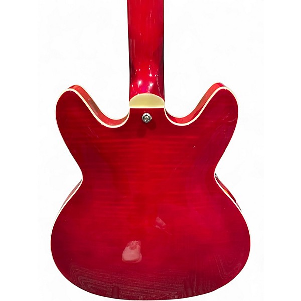 Used Hagstrom SUPER VIKING LEFTY Red Hollow Body Electric Guitar