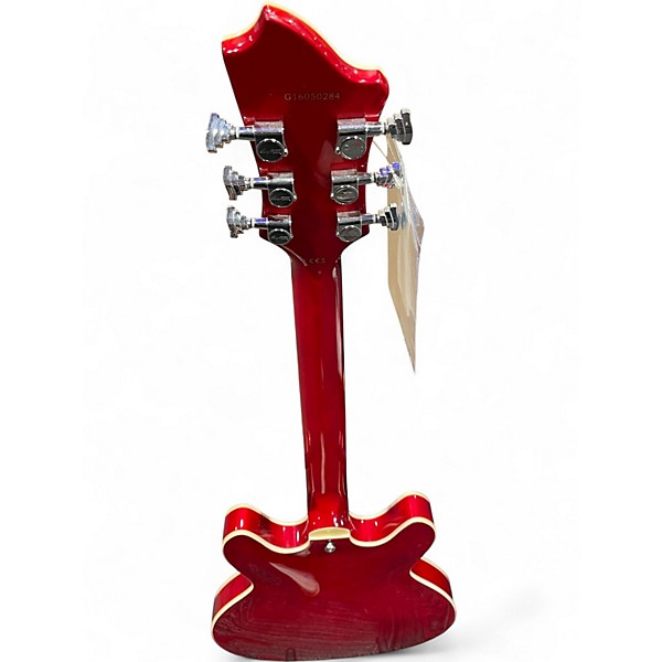 Used Hagstrom SUPER VIKING LEFTY Red Hollow Body Electric Guitar