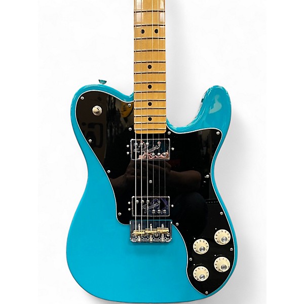 Used 2020 Fender American Pro II Telecaster Deluxe Miami Blue Solid Body Electric Guitar