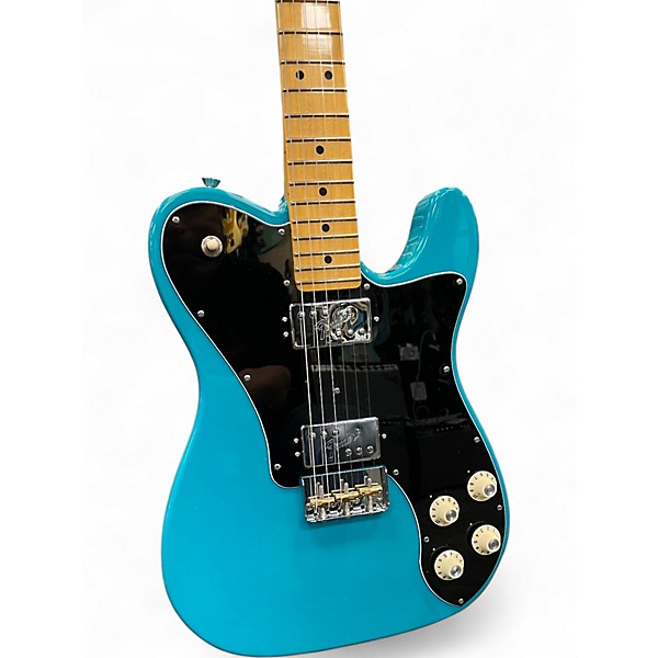 Used 2020 Fender American Pro II Telecaster Deluxe Miami Blue Solid Body Electric Guitar