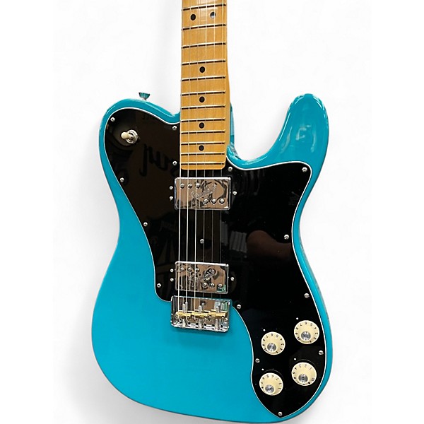 Used 2020 Fender American Pro II Telecaster Deluxe Miami Blue Solid Body Electric Guitar