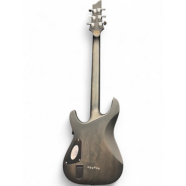 Used Schecter Guitar Research C1 Platinum Translucent Black Solid Body Electric Guitar