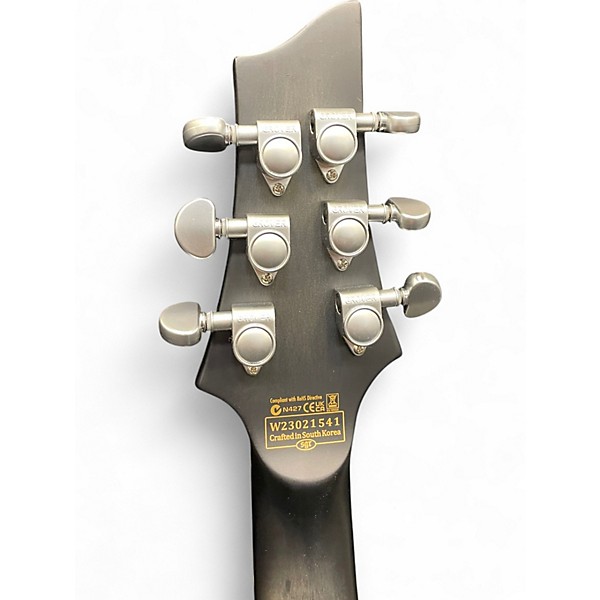 Used Schecter Guitar Research C1 Platinum Translucent Black Solid Body Electric Guitar