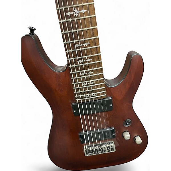Used Schecter Guitar Research Omen 8 Brown Solid Body Electric Guitar