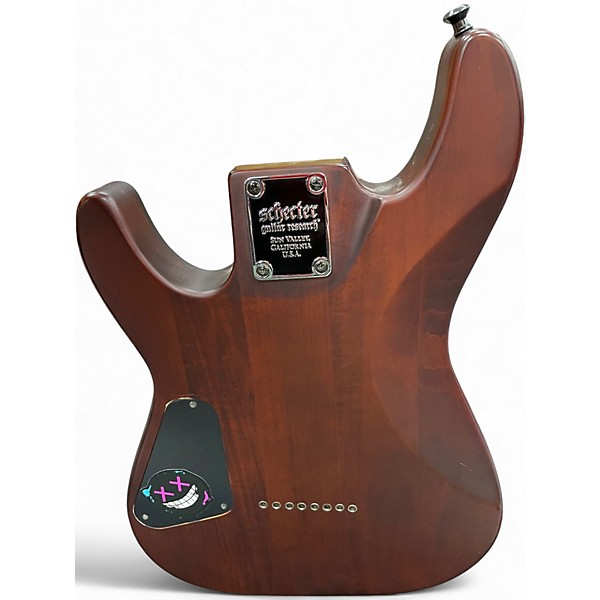 Used Schecter Guitar Research Omen 8 Brown Solid Body Electric Guitar